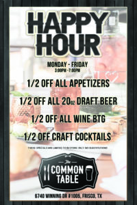 happy hour at common table