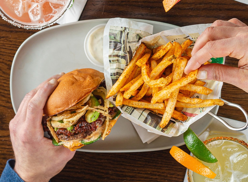 Chorizo Jam Burger at Wahlburgers The Star District
